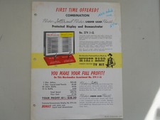 Parker Vintage Jotter and Liquid Lead Pencil Display Catalog Sheet--1956