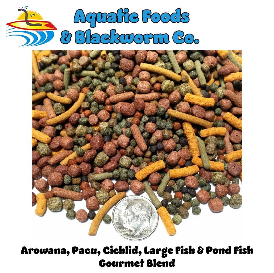 AQUATIC FOODS INC. Arowana, Pacu, Cichlid, Large Fish, pond Fish Gourmet Blend GB-450