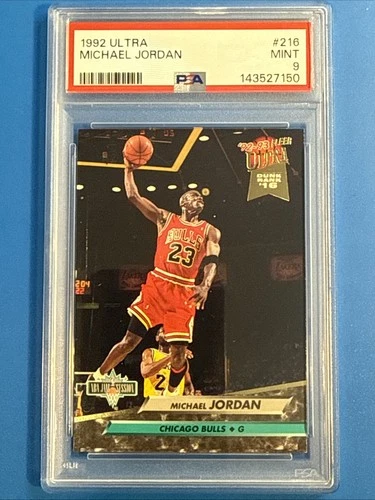 1992-93 FLEER ULTRA #216 MICHAEL JORDAN PSA 9 Fresh Pull Fresh Grade!!! CLEAN