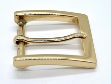 W. KLEINBERG Shiny Gold Tone Square Buckle 1 3/8" - see description
