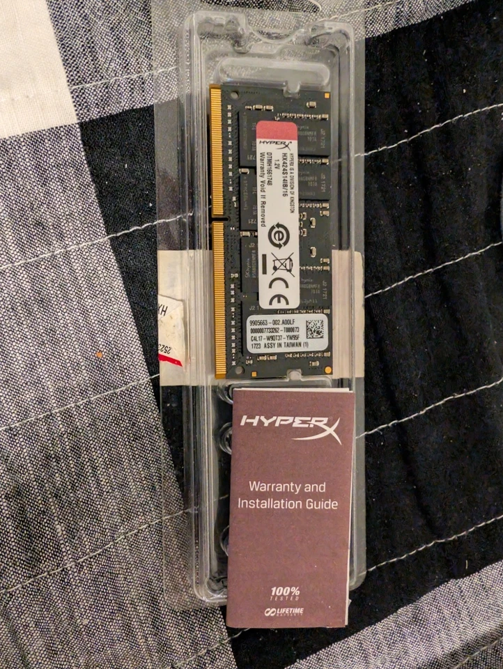 Kingston HyperX (1) 16GB 2666Mhz DDR4 Laptop RAM Memory 260 Pin HX426S16IB2 - Image 2 of 3