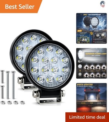 Brilliant 14,000 Lumen 4.5'' LED Light Bar Set - Durable & Waterproof Design