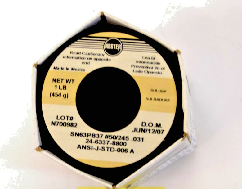 Kester genuino 24-6337-8800, 63/37 SIN LIMPIEZA, 0,031" diámetro, 1 lb. ENVÍO RÁPIDO GRATIS Foto 2 de 2