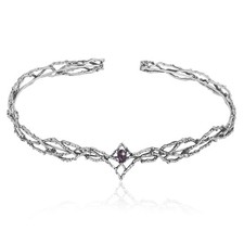 Rhinestone Fairy Crown for Women Crystal Elf Crown Silver/Gold Silver-4