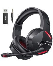 2.4GHz Wireless Gaming Headset, Bluetooth 5.3 Gaming Headphones with Noise Ca...