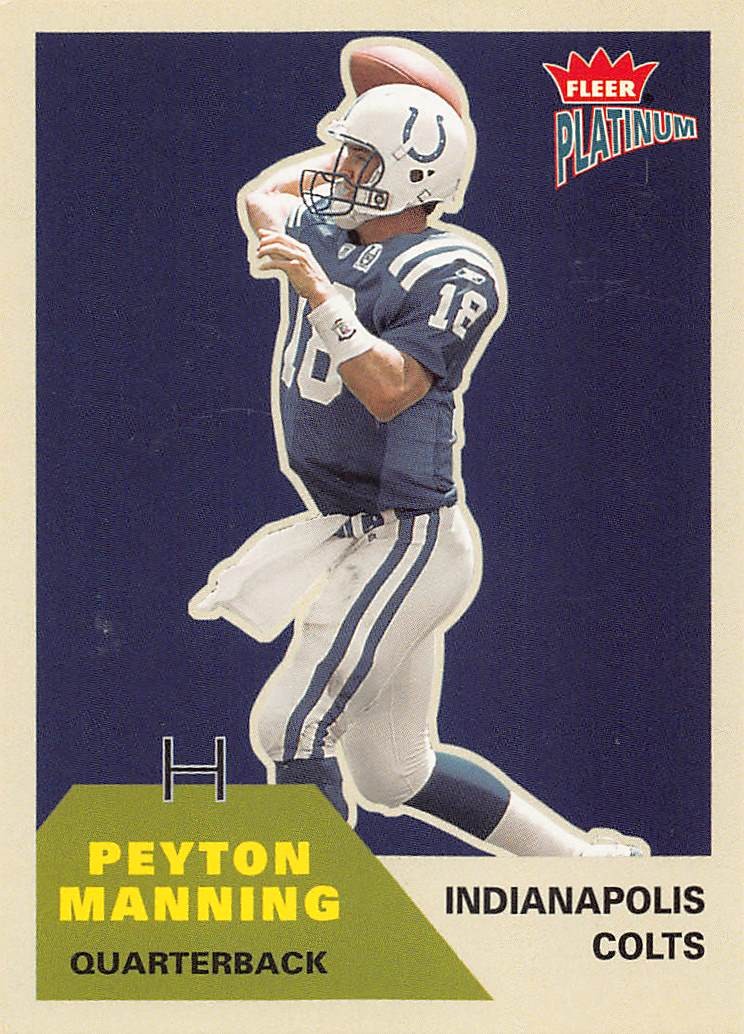 Peyton Manning 2002 Fleer Platinum 62 Indianapolis Colts Football Card