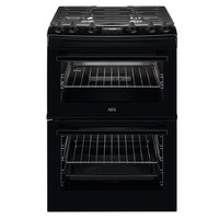 AEG 60cm Gas Cooker with Lid - Black CGX6130ACB