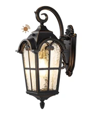 Dusk to Dawn Outdoor Wall Lights, 20.4" Large Size Exterior Lantern Fixture, ...