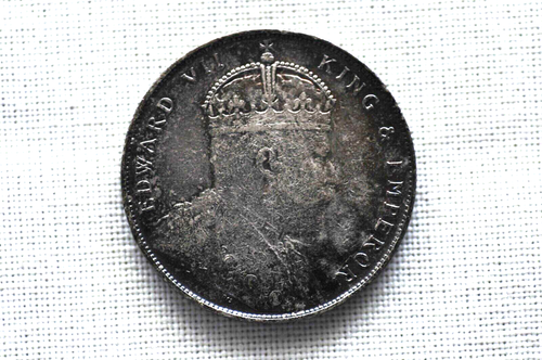 Insediamenti dello Stretto (KEVII) 1907 moneta d'argento da un dollaro (peso: 20,11 g) C637 - Foto 3 di 11
