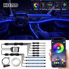 10m Rgb 8 In 1 Car Interior Led Strip Lights Car Ambient Decor Neon Lights Kit