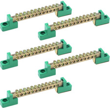 Terminal Bus Bar 12 Positions Screw Brass Terminal Grounding Strip Bus Bar Block