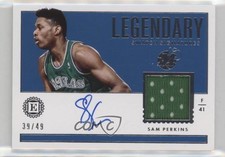 2017-18 Panini Encased Legendary Swatch Signatures 39/49 Sam Perkins Auto 1u6