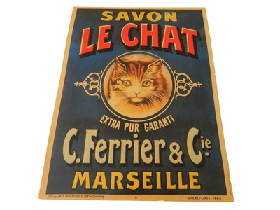 C.FERRIER & Cie Marseille Savon Le Chat Advertising Poster Cartexpo A30605 CCIMP