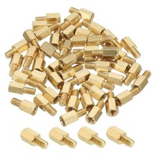 M4 Brass Hex Standoff, 50 Pcs PCB Motherboard Spacer Screw, Gold M4 x 8mm 6mm 