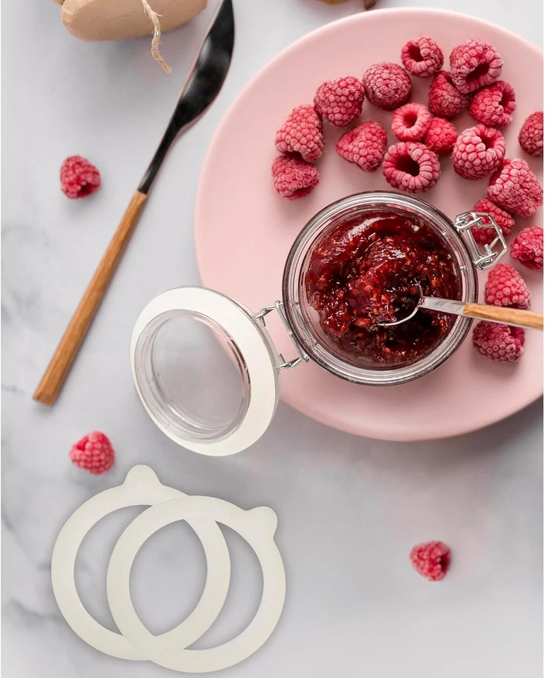 Sellos de junta de repuesto, silicona de grado europeo, se adapta a enlatado bucal regular... Foto 4 de 4