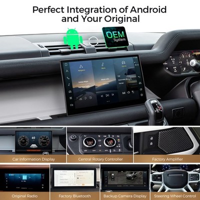 Qualcomm 662 Android 14 Radio for Land Rover Defender 8GB 128GB GPS Head Unit