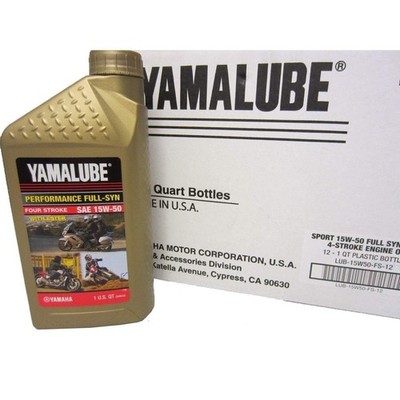 Yamaha LUB-15W50-FS-12 Yamalube 15W50 Full Synthetic Oil Quart; LUB15W50FS12...