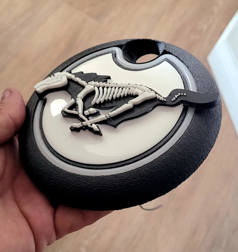 Ford Mustang Running Pony Skeleton Tapa Trasera Imitación Emblema 5.9" 05-09 Luz Neón Foto 3 de 4