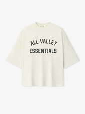 Fear of God All Valley Essentials Merch Tee Boxy Fit - Size S - Ivory - NWT