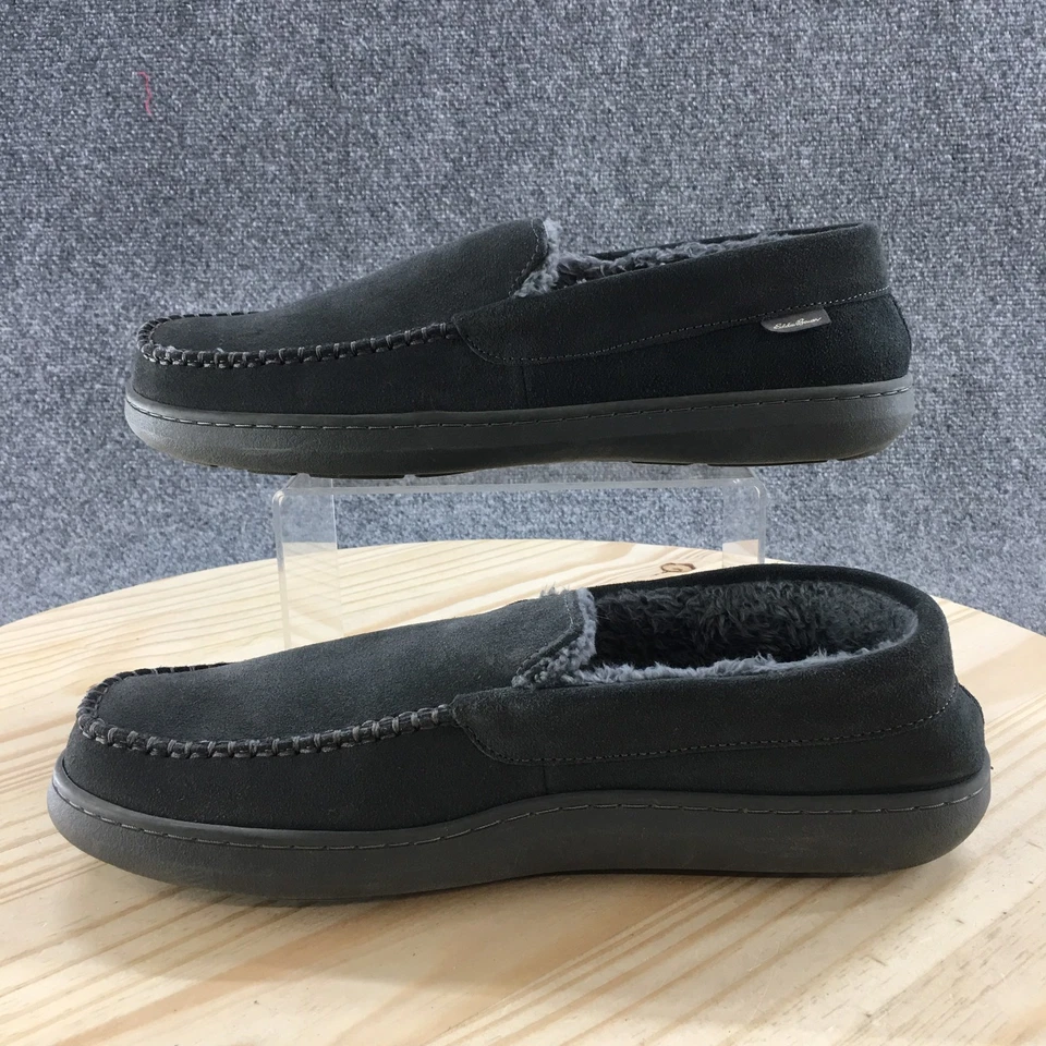 Zapatillas Eddie Bauer Para Hombres 11-12 Sherman Mocasín Gris Gamuza Sin Cordones Punta Redonda Foto 2 de 4