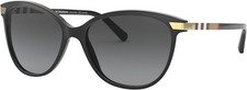 BURBERRY BE 4216 3001T3 Black Cat-Eye Polarized Grey Gradient Sunglasses