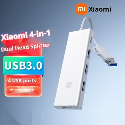 Xiaomi 4-in-1 Dual Head USB C & A to 4-Port Hub, USB 3.0, 5Gbps, Plug & Play