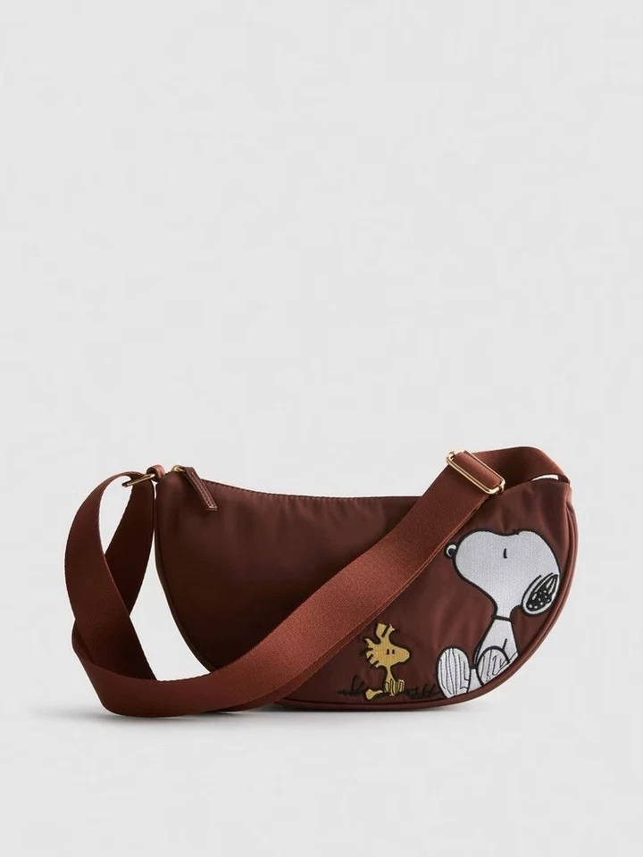 Sac bandoulière Snoopy marron Peanuts Primark neuf - Photo 1/4