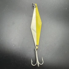VINTAGE TORO 4 TUNA FISHING JIG Toro IV 5-1/2" CHROME/YELLOW