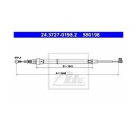 ATE Handbremsseil Hinten FüR Seat Cordoba Ibiza Skoda Fabia VW Polo