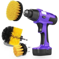 3PCS Car Detailing Drill Brush Set, Car Interior Power Scrubber Brush for Floor