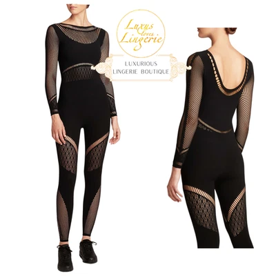 Shuri Mono By Wolford M Mediano Black Negro Red Manga Larga Mono Cuerpo - Imagen 1 de 4