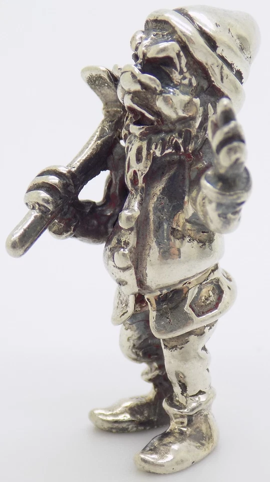 Винтажный итальянский ручной работы подлинный серебряный сад Gnome редкая твердое миниатюра - Изображение 4 из 4