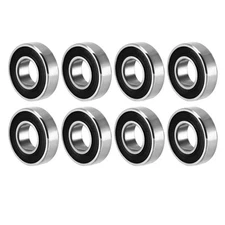 8Pcs Carbon Steel Deep Groove Ball Bearing For Equipment Double Sealed 10x22x6mm