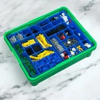 LEGO Dacta Technic Assorted Lot of Mix of Bricks, Wheel, Pins, Hoses w/Bin