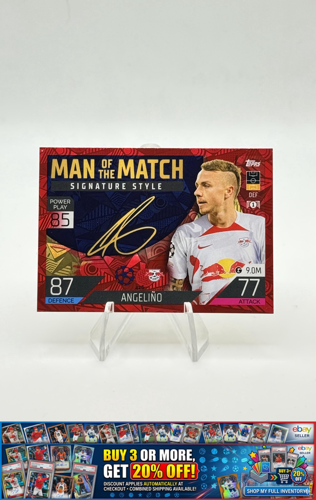 2022-23 Topps Match Attax UEFA Champions & Europa Angeliño #426 Red RB Leipzig