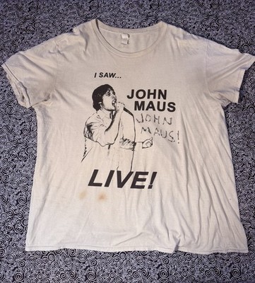 Authentic Signed John Maus Tshirt Distressed Vintage