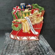 Fitz and Floyd FIRST LADIES COLLECTION Cookies for Santa Figural Dish 12 inches