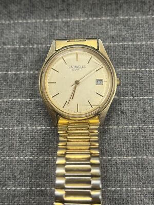 Caravelle By Bulova Vintage Battery Operated Quartz Mens Watch Unisex  Wristwatch