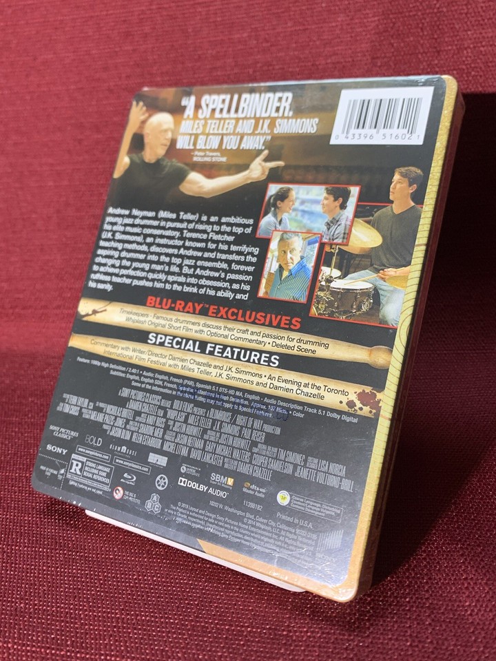 WHIPLASH BluRay STEELBOOK Miles Teller J. K. Simmons 🔥 NEW 43396516021