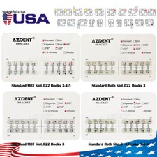 Dental Orthodontic Metal Brackets Braces Standard MBT Roth 018 022 Hooks 345/3