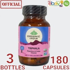 Triphala Organic India 3 BOX 180 caps Digestion Colon Immunity Support