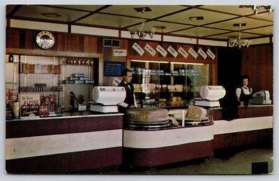 Interior~Alpine Alpa Cheese Chalet Store Wilmot Ohio~Vintage Postcard