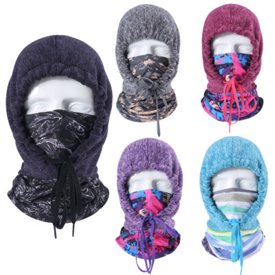 Winter Fleece Full Face Mask Windproof Thermal Balaclava Motorcycle Neck  Gaiter