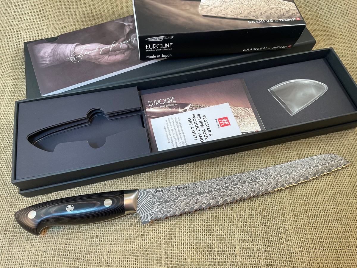 Kramer Euroline Damascus 10 inch Bread Knife, Zwilling - NIB