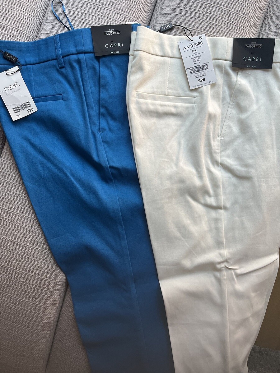 NEW*** NEXT 2x Pairs Capri Trousers Xtra Long Cobalt