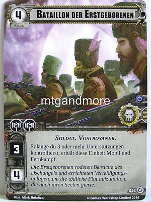 Warhammer 40000 Conquest LCG - 1x #026 Bataillon der Erstgeborenen - Unverziehen