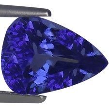 Pietra Preziosa Tanzanite Naturale 1,81 Ct Certificata IGI A+ Taglio Pera Viola Blu