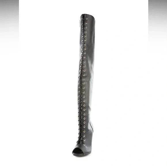 Botas abiertas hasta el muslo para casa de muñecas Foto 2 de 3