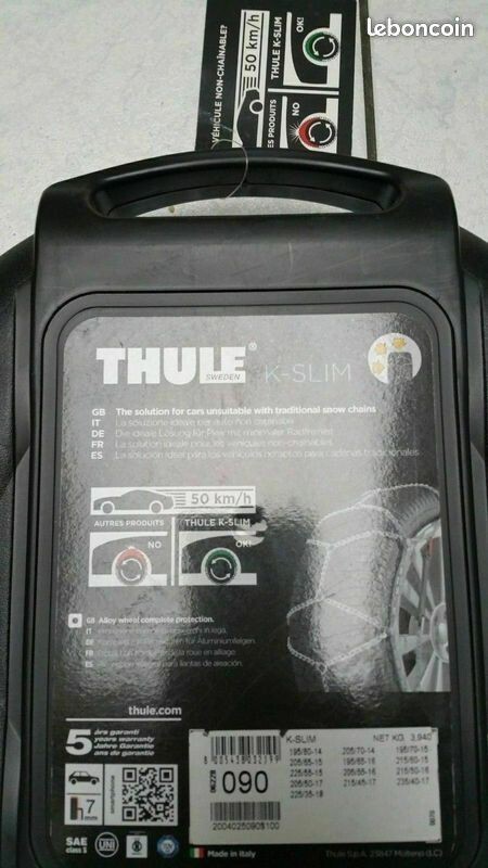 Chaîne à neige Thule König K-Slim 090 neuve pour pneus de berline
