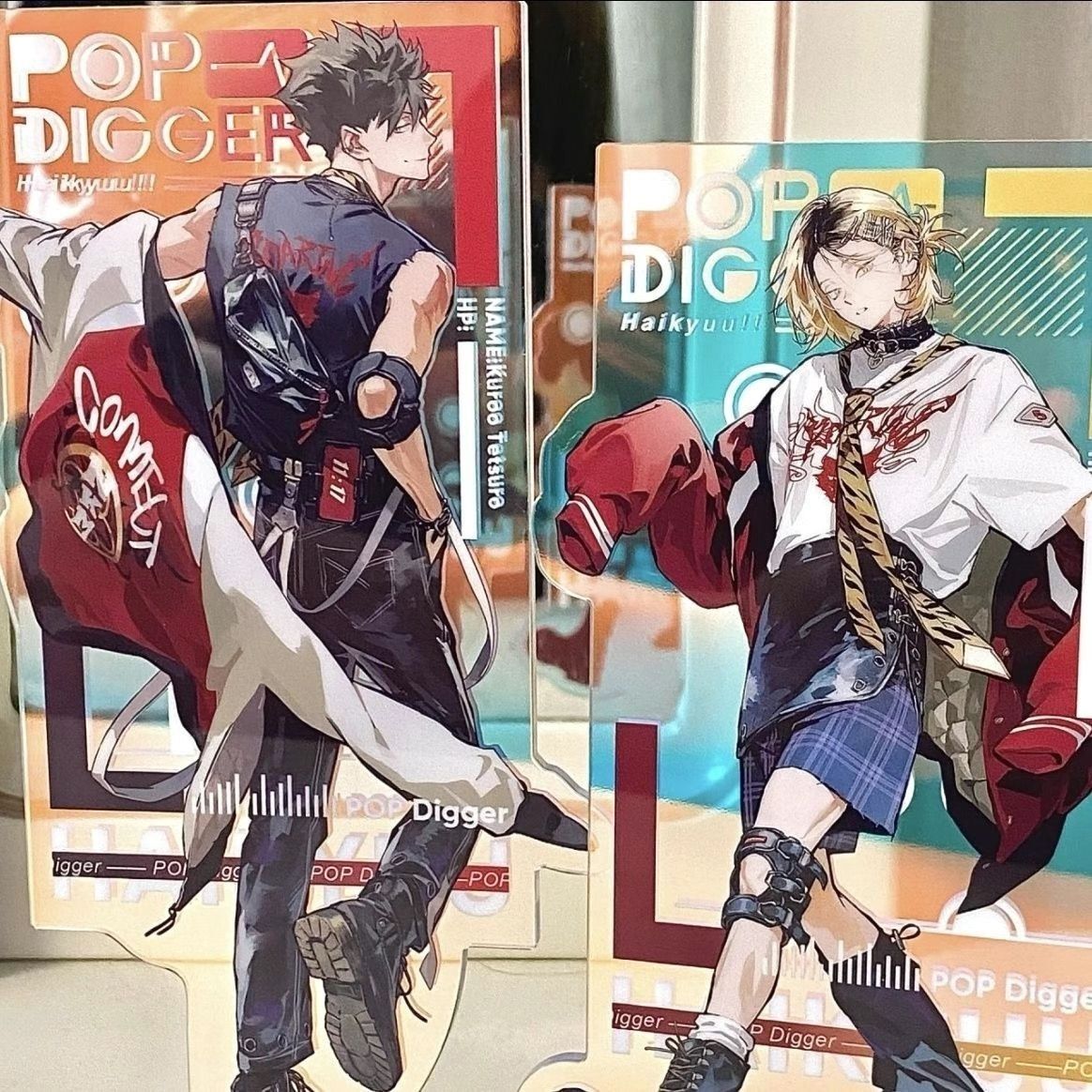 ¡¡Haikyuu!! Placa de pie acrílica Kozume Kenma Tetsurou Kuroo figura modelo regalos